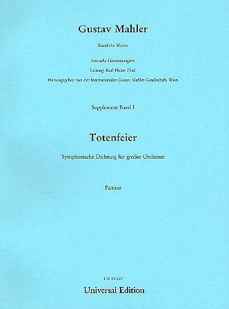 G. Mahler: Totenfeier Supplement Bd. 1