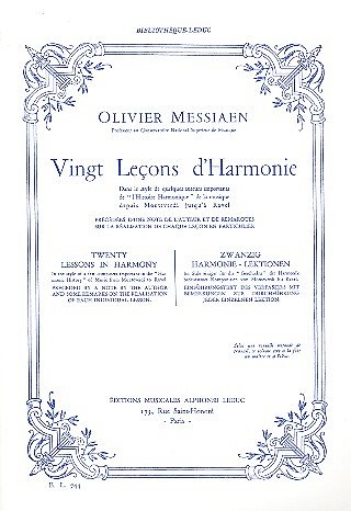 O. Messiaen: 20 Lecons d'Harmonie
