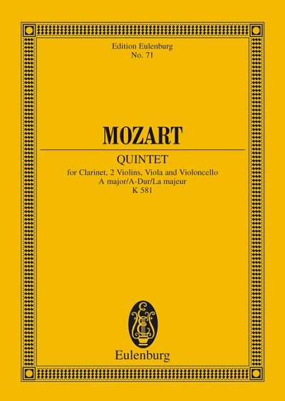DL: W.A. Mozart: Quintet A-Dur, Klar2VlVaVc (Stp)