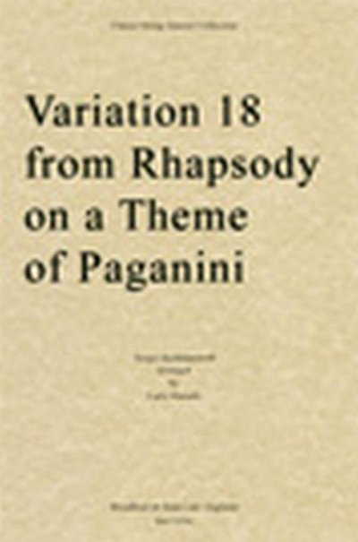 S. Rachmaninow: Variation 18 from Rhapsody