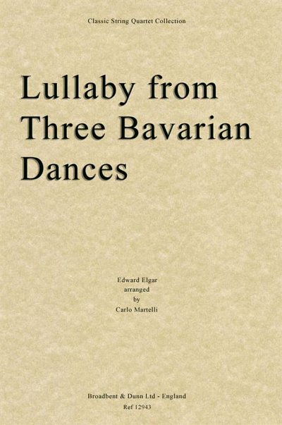 E. Elgar: Lullaby from Three Bavarian Dance, 2VlVaVc (Part.)