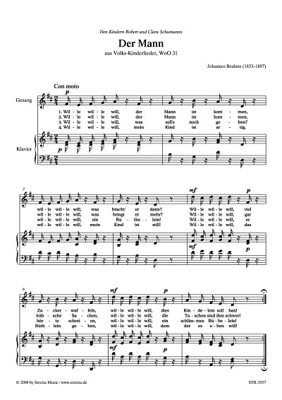 DL: J. Brahms: Der Mann aus Volks-Kinderlieder, WoO 31