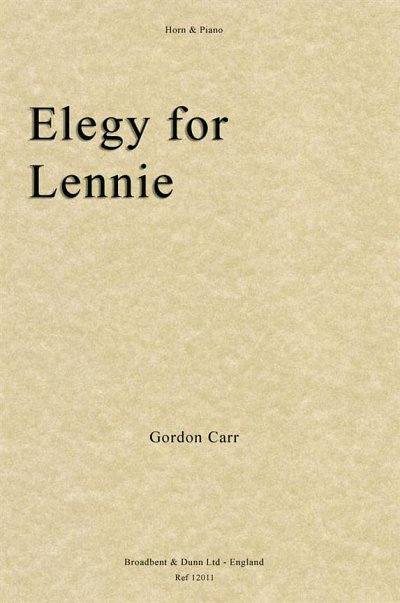 G. Carr: Elegy for Lennie, HrnKlav (Bu)
