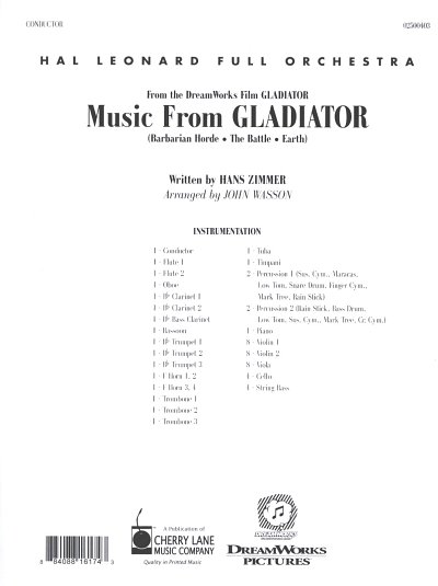 H. Zimmer: Music from Gladiator, Sinfo (Part.)