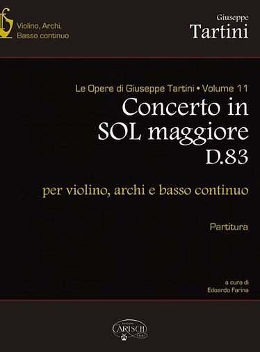 G. Tartini: Concerto in Sol Maggiore D.83, VlStrBc (Part.)