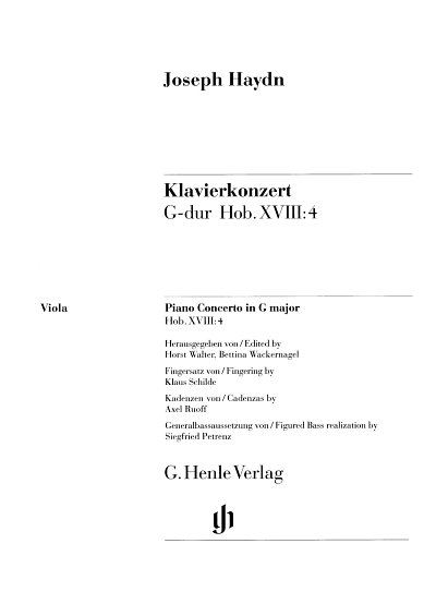 J. Haydn: Klavierkonzert G-Dur Hob. XVII, KlvStro/4Str (Vla)
