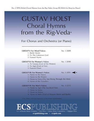 G. Holst: Choral Hymns from the Rig-Veda, Group 3