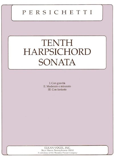 V. Persichetti: Tenth Harpsichord Sonata
