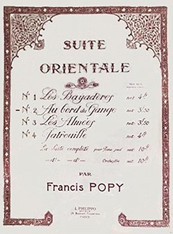 F. Popy: Suite orientale n°2 Au bord du Gange, Klav