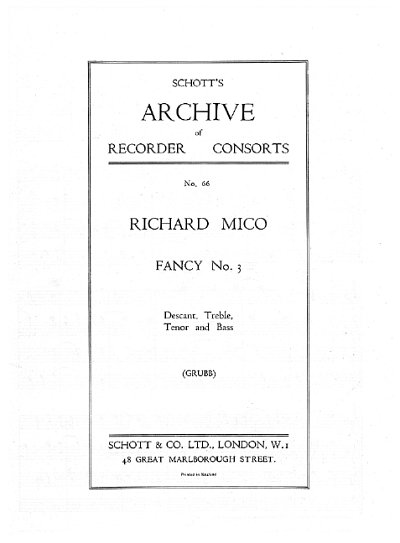 M. Richard: Fancy No. 3  (Pa+St)