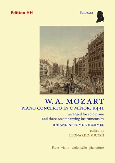 W.A. Mozart: Piano Concert in C Minor, K, FlVlVcKlav (Pa+St)