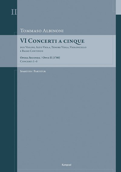 T. Albinoni: VI Concerti a cinque op. 2: Conc, StrBc (Part.)