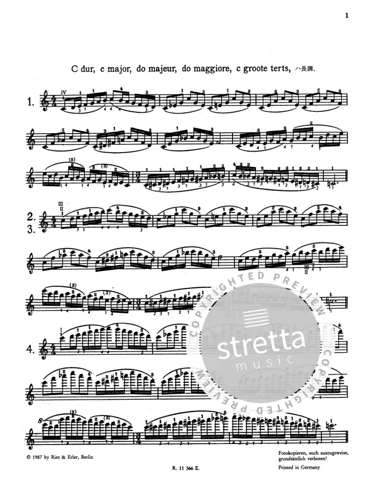 C. Flesch: Das Skalensystem für Violine, Viol (1)