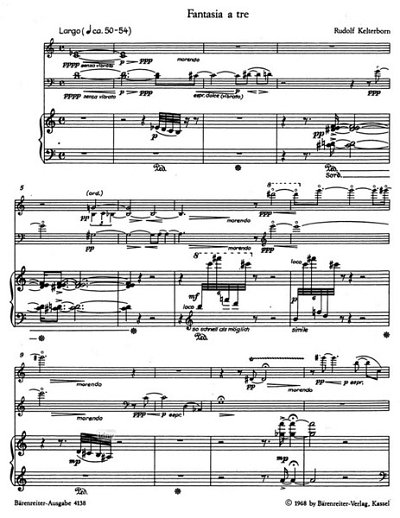 R. Kelterborn: Fantasia a tre per Violino, Violoncello e Pianoforte (1967)
