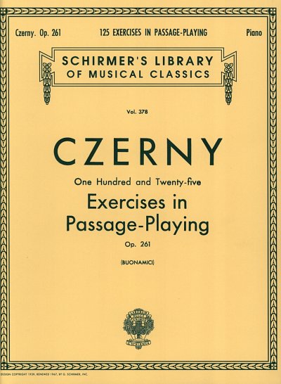 C. Czerny: 125 Exercises in Passage Playing, Op. 261, Klav