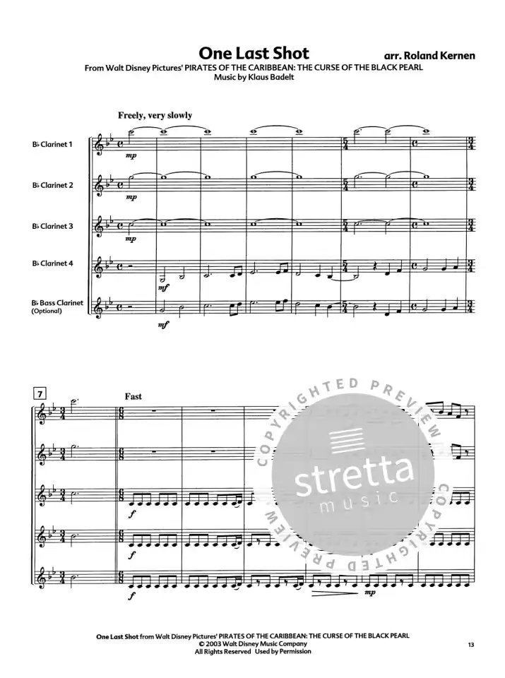Disney Songs for Clarinet Quartet (Pa+St) (2)