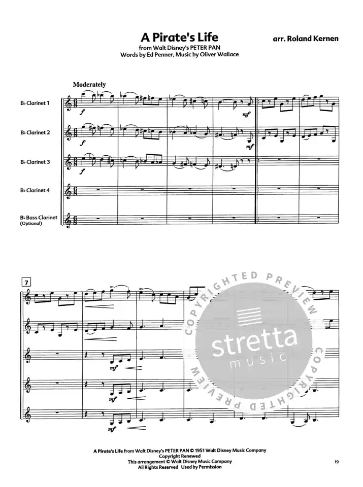 Disney Songs for Clarinet Quartet (Pa+St) (3)
