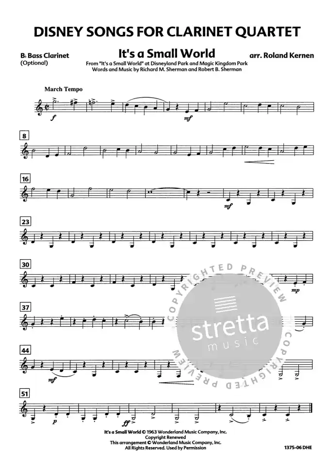 Disney Songs for Clarinet Quartet (Pa+St) (5)