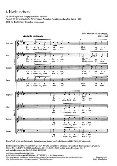 DL: F. Mendelssohn Barth: Kyrie in A (1846) (Part.)