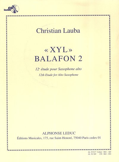 Lauba Christian: Xyl Balafon 2 - Etude 12 Pour Saxophone Alt
