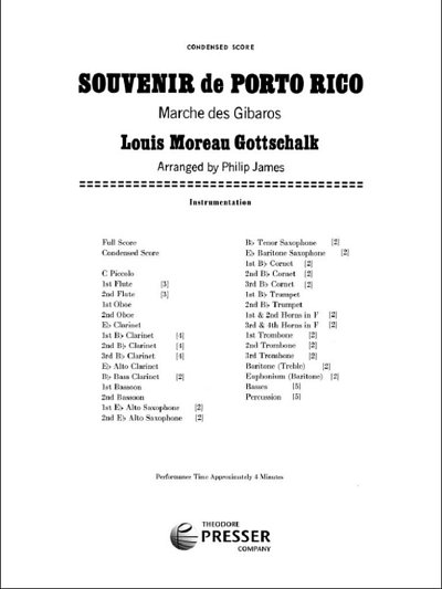 G.L. Moreau: Souvenir De Puerto Rico, Blaso