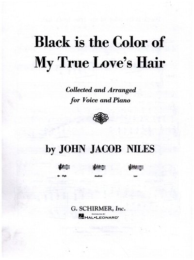 J.J. Niles: Black Is the Color of My True Love's H, GesHKlav