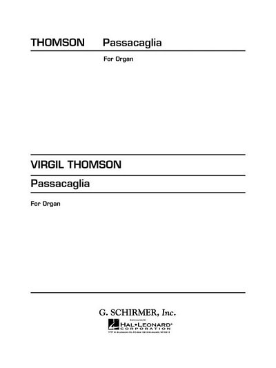 V. Thomson: Passacaglia, Org