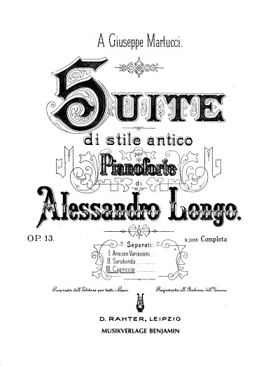 A. Longo: Capriccio op. 13/3, Klav