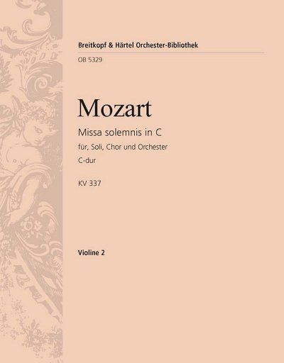 W.A. Mozart: Missa solemnis C KV 337, 4GesGchOrchO (Vl2)