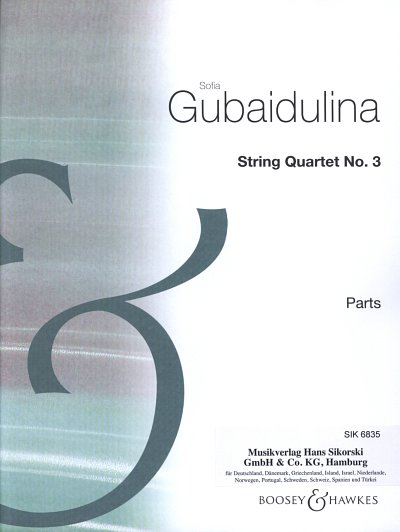 S. Gubaidulina: String Quartet No. 3, 2VlVaVc (Stsatz)