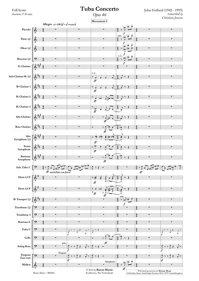 J. Golland: Tuba Concerto (Pa+St)