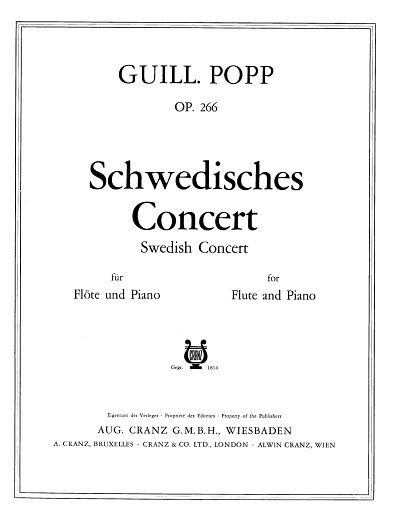 W. Popp: Schwedisches Konzert op. 266 , FlKlav