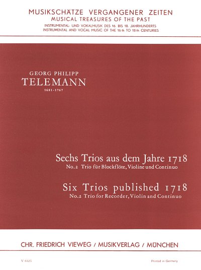 G.P. Telemann: 6 Trios Nr 2 A-Moll
