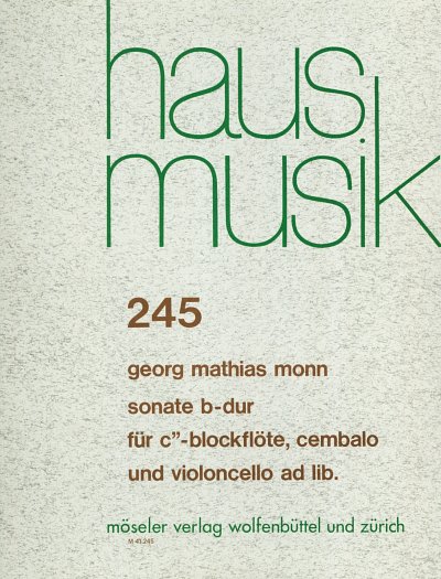 M.G. Monn et al.: Sonate B-Dur