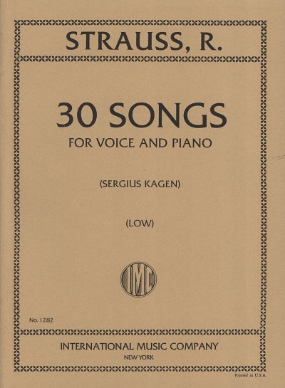 R. Strauss: 30 Lieder, Singstimme (tief), Klavier