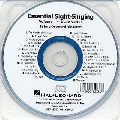 Essential Sight-Singing Vol. 1 Male Voices, Ch (CD)