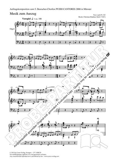 DL: Ch. Heiß: Musik zum Auszug (Part.)