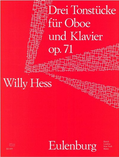 W. Hess: 3 Tonstücke für Oboe und Klavier, ObKlav (KlavpaSt)
