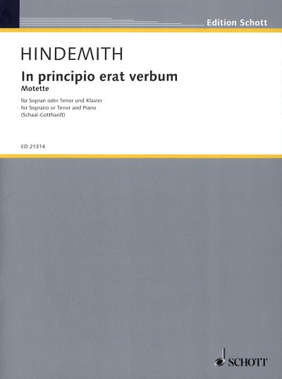 P. Hindemith: In principio erat verbum , GesTeKlav