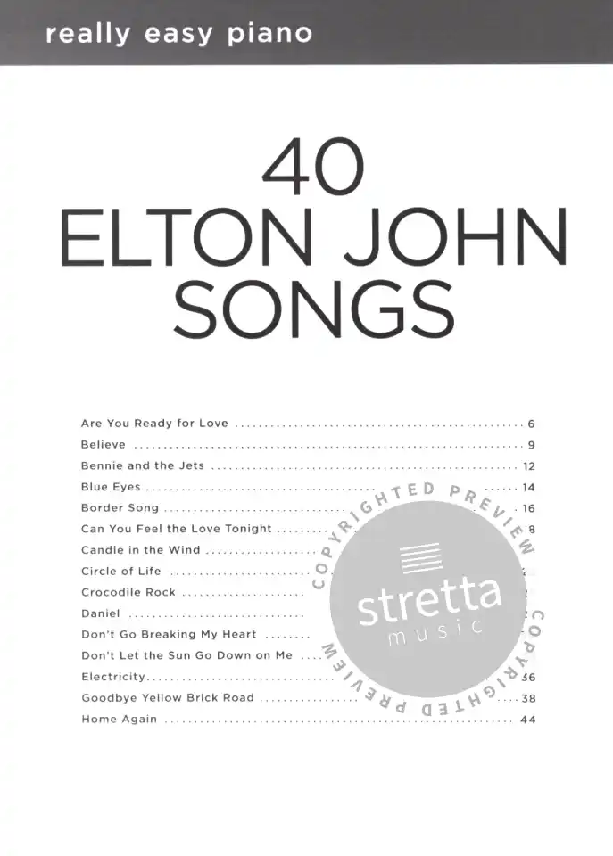 E. John: 40 Elton John Songs, Klav;Ges (Sb) (1)