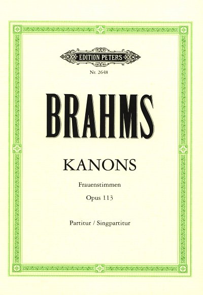 J. Brahms: 13 Kanons op. 113