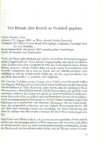O. Kolleritsch: Ernst Krenek (Bu)