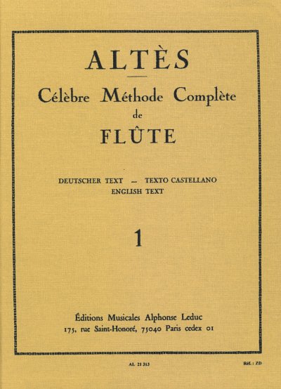 J. Altès: Célèbre méthode complète de flûte 1, Fl