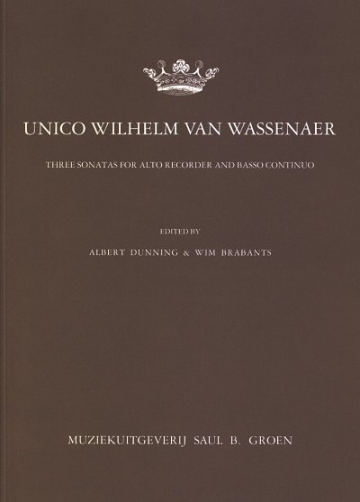 AQ: W. van Wassenaer: Three Sonatas, ABlfBc (Pa+St) (B-Ware)