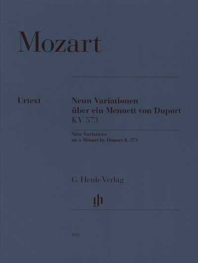 W.A. Mozart: 9 Variations sur un menuet de Duport K. 573