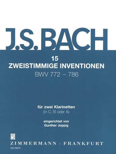 AQ: J.S. Bach: 15 zweistimmige Inventionen BWV 772, (B-Ware)