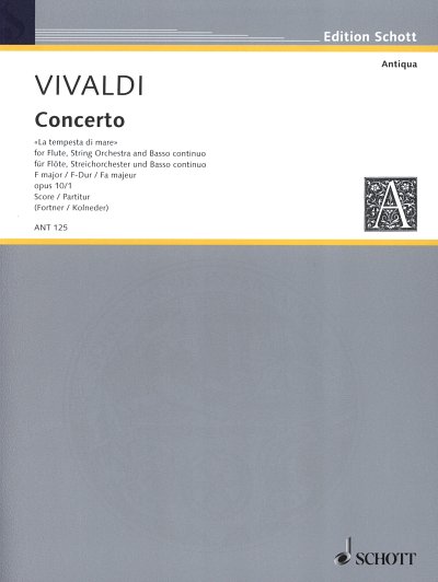 A. Vivaldi: Concerto Nr. 1 F-Dur RV 433, FlStrBc (Part.)