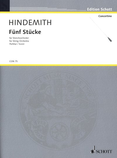 P. Hindemith: Fünf Stücke op. 44/4 , Stro (Part.)