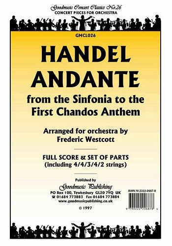 G.F. Händel: Andante (Chandos Anthem), Stro (Pa+St)