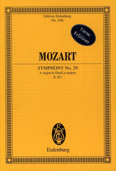 W.A. Mozart: Sinfonie 29 A-Dur Kv 201 (186a) Eulenburg Studi